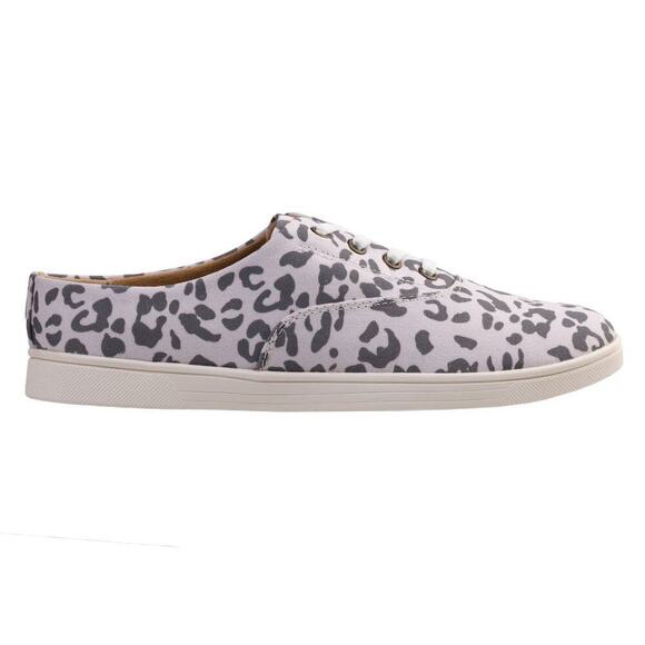 WACO Shoe Company Khloe Kick Canvas Snow Leopard Print - Sz 8.5 D Wide - NIB - Picture 1 of 3